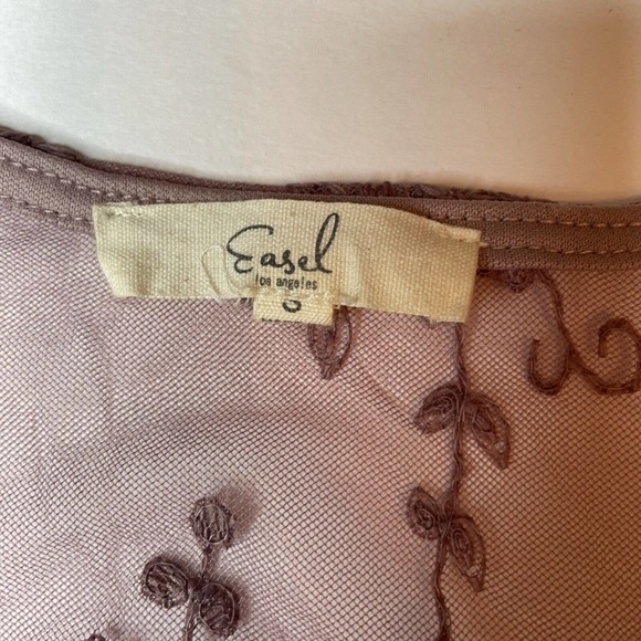 Easel Los Angeles Gracie Dress Size S Small Woman’s Plum Rose Floral Boho - Picture 8 of 11